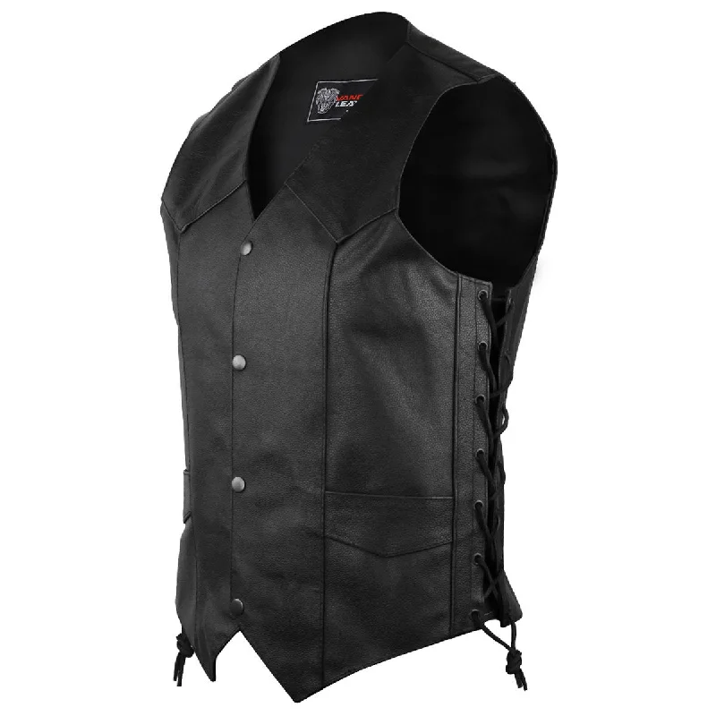 VL902 Vance Leather Men's Top Grain Lace-Side Vest