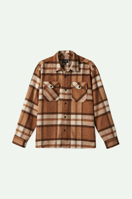 Selden Soft Brushed L/S Flannel Overshirt - Tan/Bison