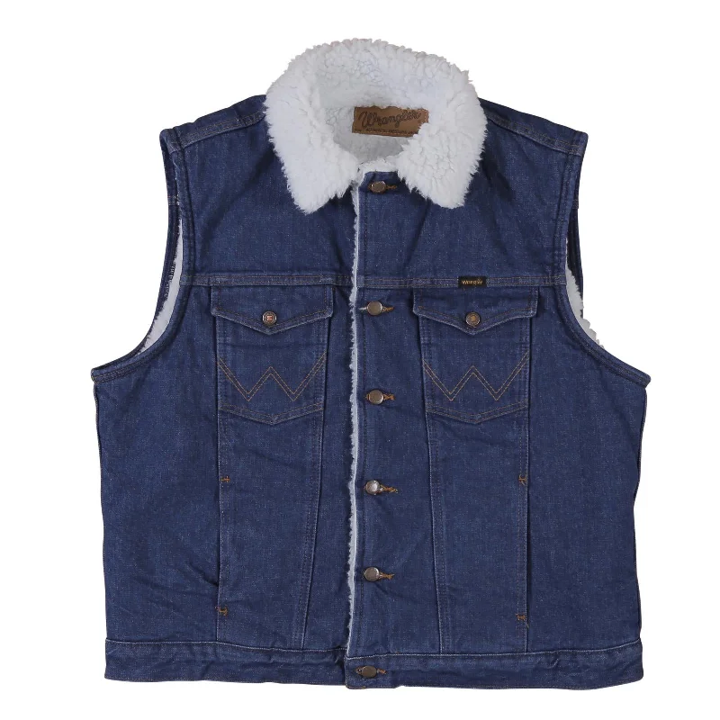 Wrangler Men's Sherpa Lined Denim Vest