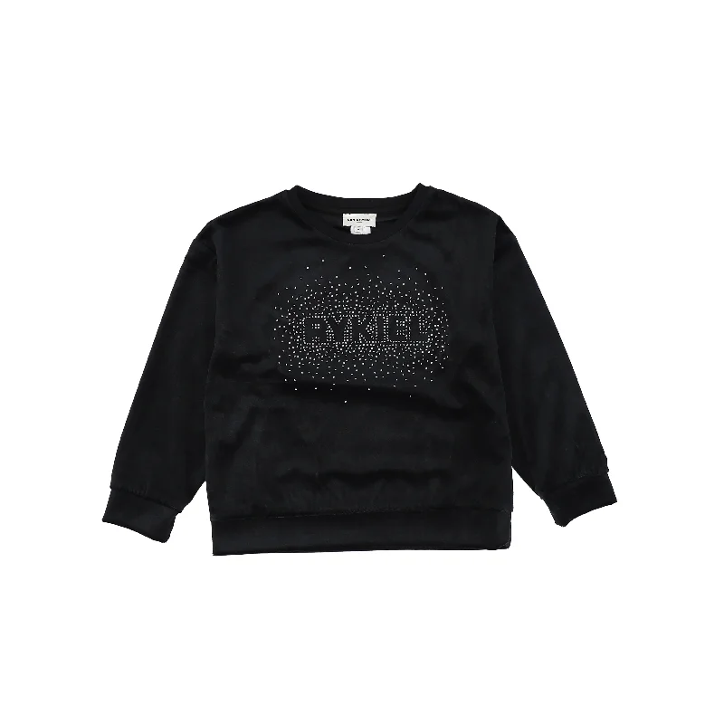 SONIA RYKIEL BLACK LOGO STUDDED SWEATSHIRT [FINAL SALE]