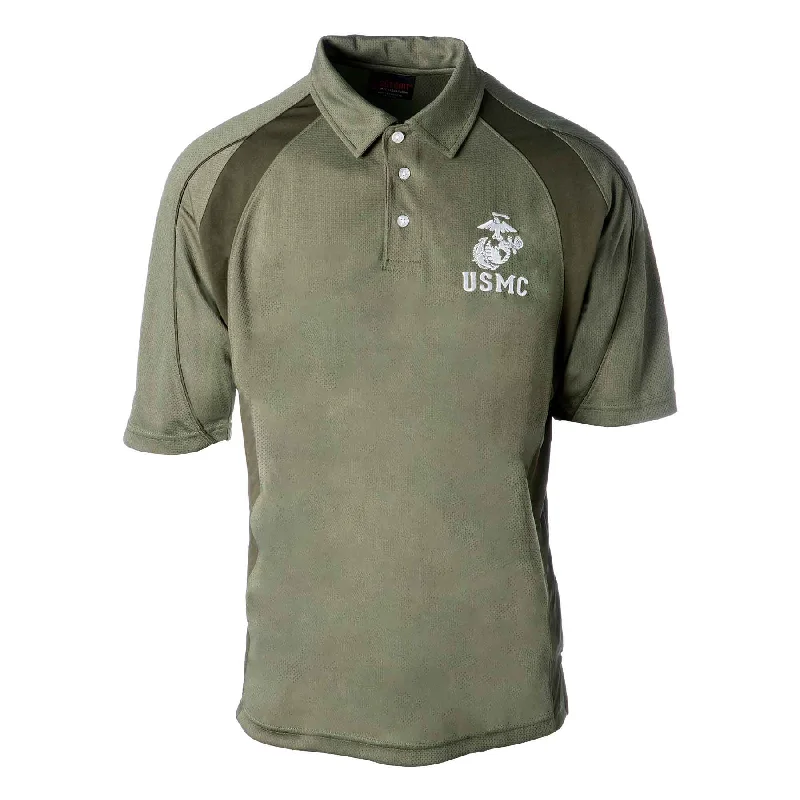 EGA USMC Performance Polo – OD Green