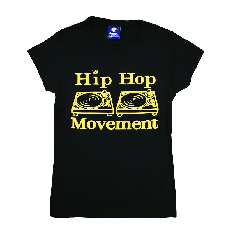 Hip Hop Movement Ladies Teeshirt ( Black )