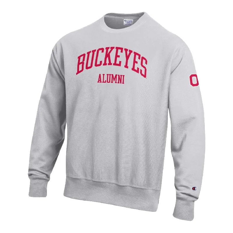 Ohio State Buckeyes Champion Alumni Gray Crew Neck Sweatshirt