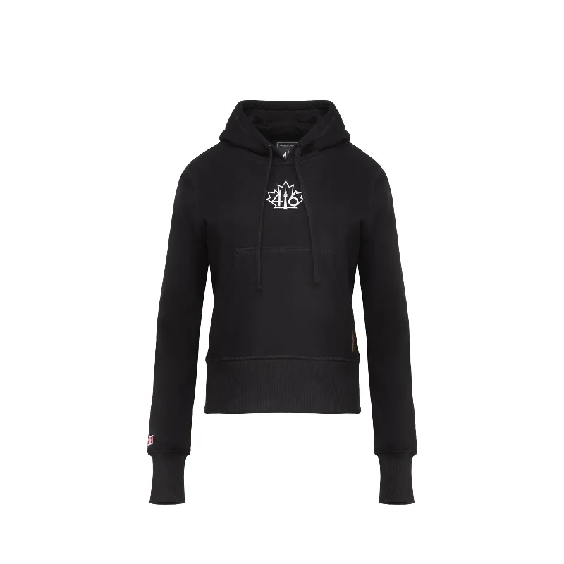 416 French Terry Women's Pullover Hoodie - Black