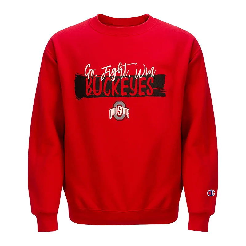 Youth Ohio State Buckeyes Go Fight Win Crew Sweatshirt