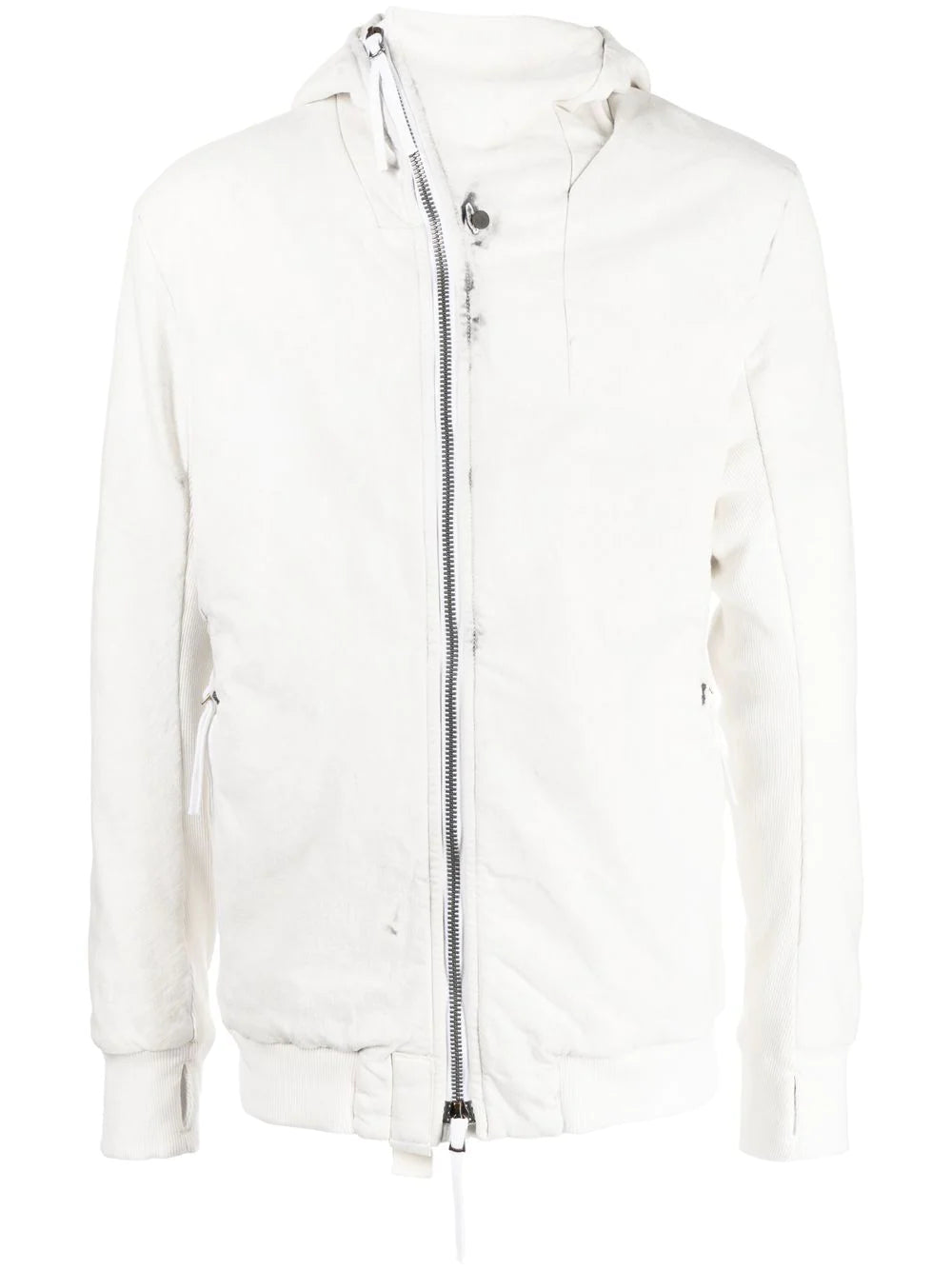 Off-Centre Zip-Up Hooded Jacket