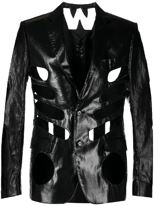 Cut-Out Shine-Finish Jacket