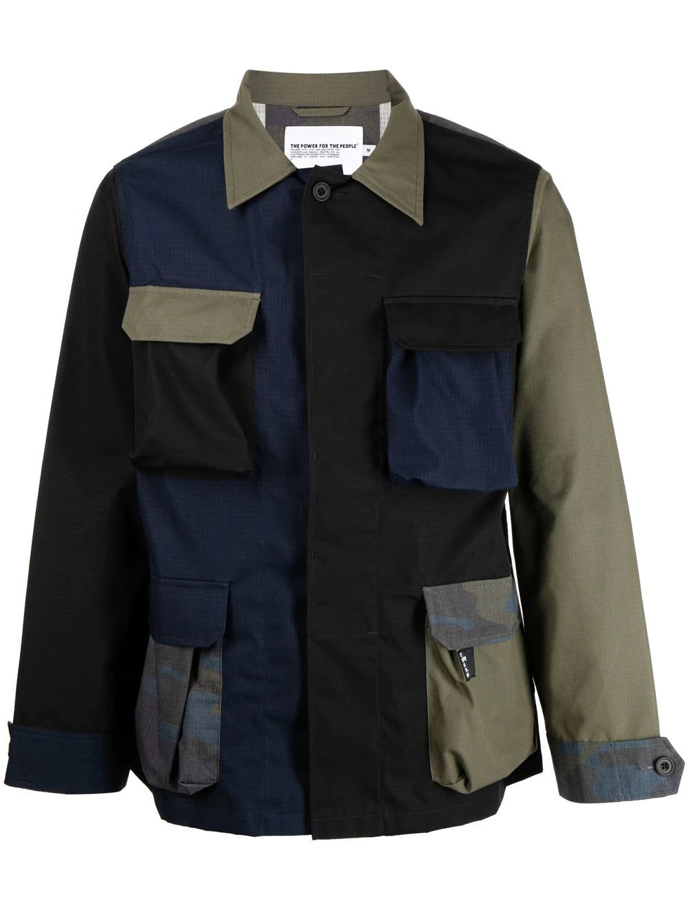 Panelled-Design Military Jacket