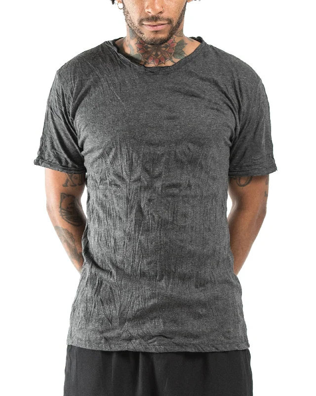 Mens Solid Color T-Shirt in Black