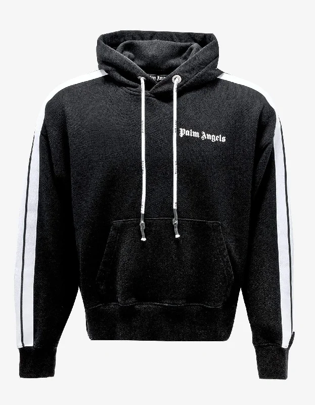 Palm Angels Black Fleece Track Hoodie