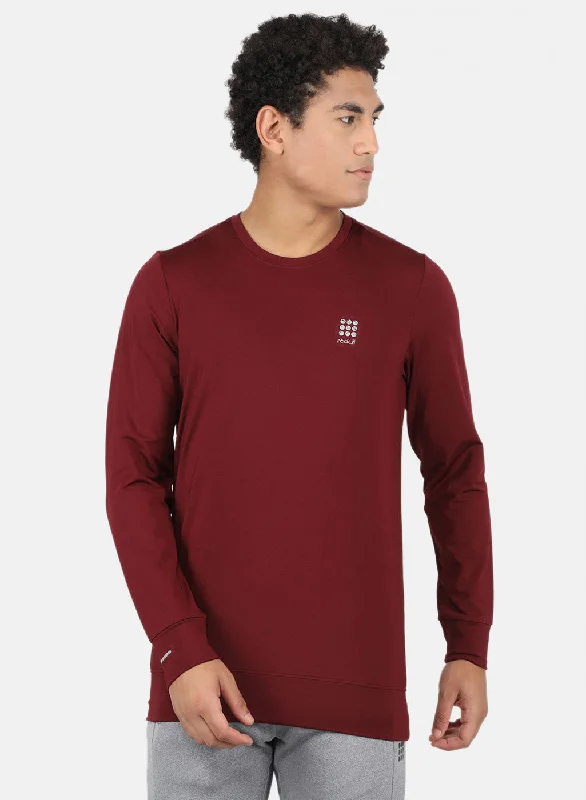 Men Maroon Printed Sweatshirt