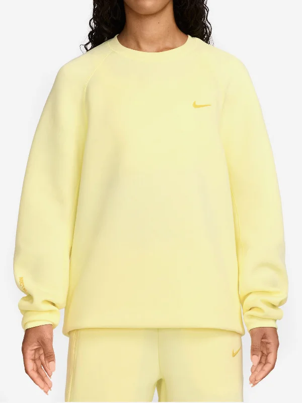 Nike Nocta Tech Fleece Crew - Citron Tint/Vivid Sulfur