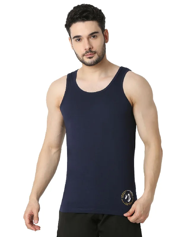 Underjeans By Spykar Men Premium Navy Vest