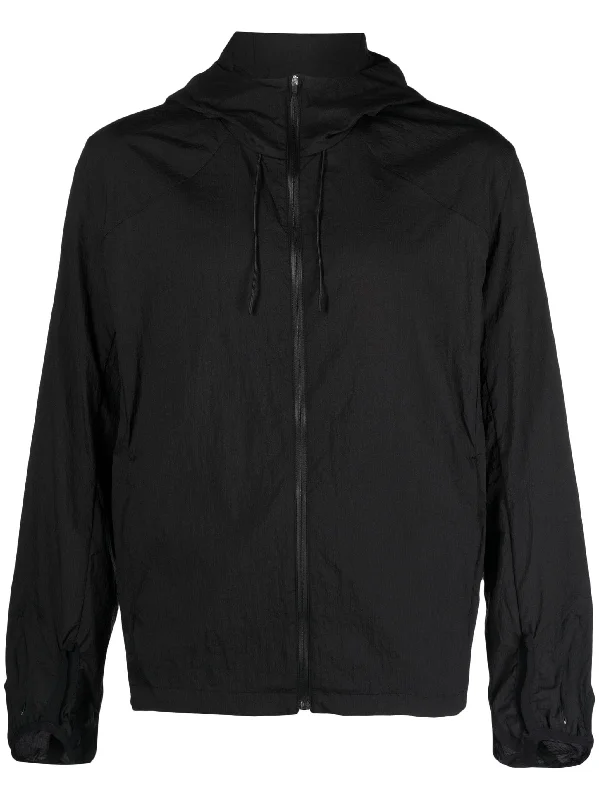 Ripstop Texture Hooded Zip-Up Jacket