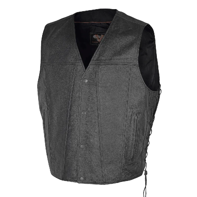 VL940 Vance Leather Gambler Style Premium Cowhide Leather Vest