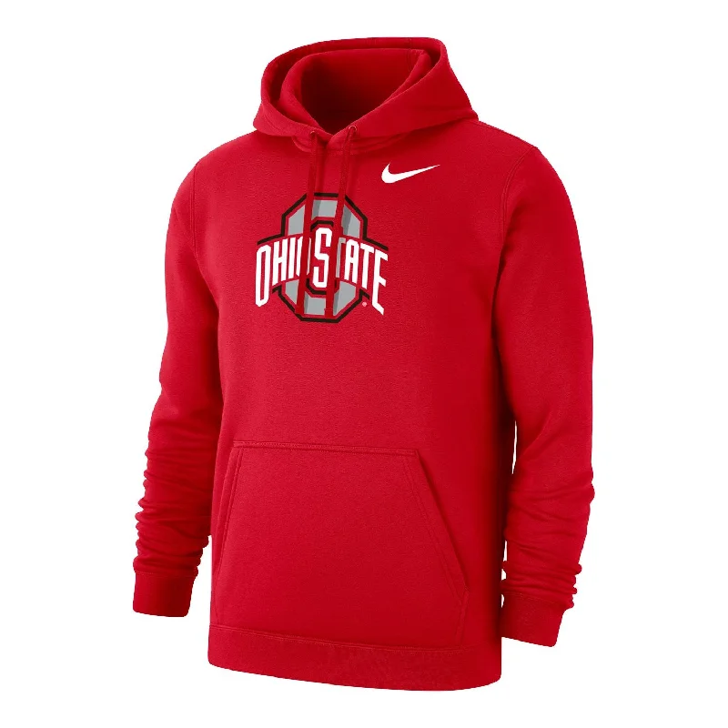 Ohio State Buckeyes Nike Primary Logo Club Fleece Scarlet Hoodie