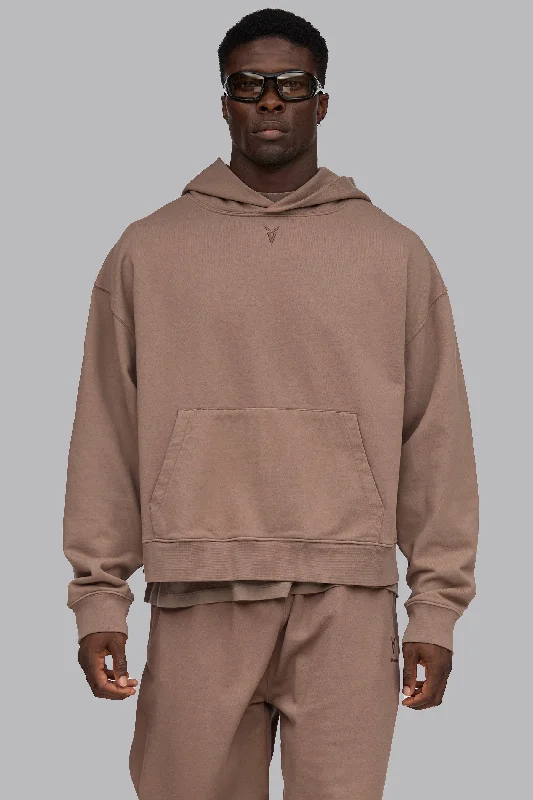 V_LYFE420 BOXY HOODIE - Tan