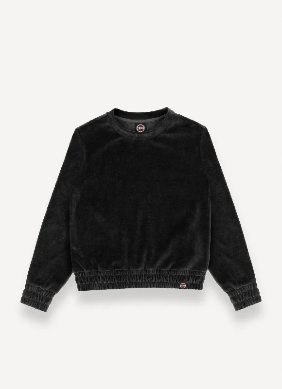 COLMAR BLACK VELOUR SWEATSHIRT [FINAL SALE]