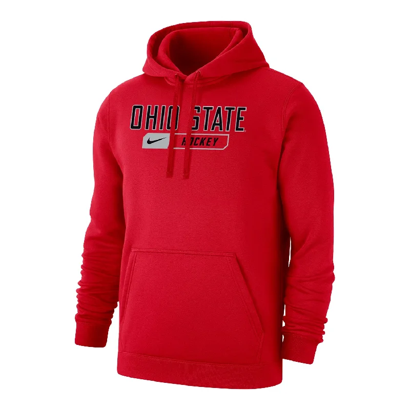 Ohio State Buckeyes Nike Club Fleece Ice Hockey Scarlet Sweatshirt