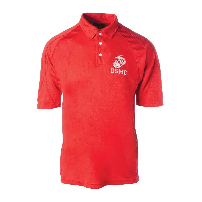 EGA USMC Performance Polo – Red