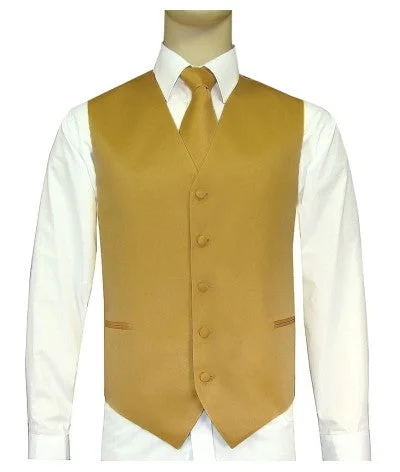 Men’s Satin Solid Vest, Tie & Hanky