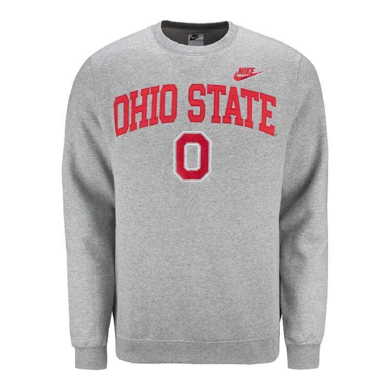 Ohio State Buckeyes Nike Retro Wordmark Gray Sweatshirt