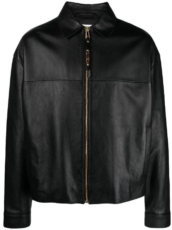 Zipped-Up Leather Jacket