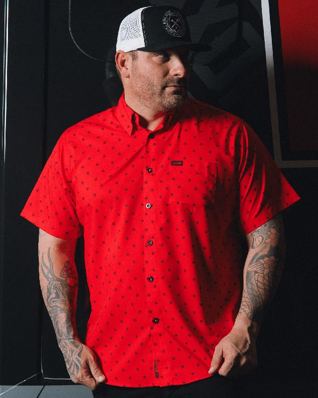 Black Polkacide Party Shirt - Red