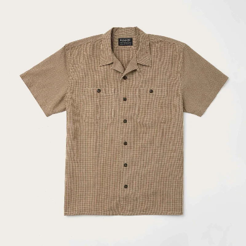 CHAMBRAY SHORT SLEEVE CAMP SHIRT