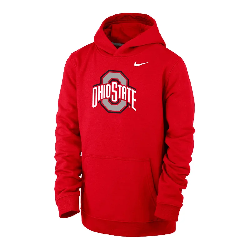 Youth Ohio State Buckeyes Nike Primary Logo Scarlet Sweatshirt