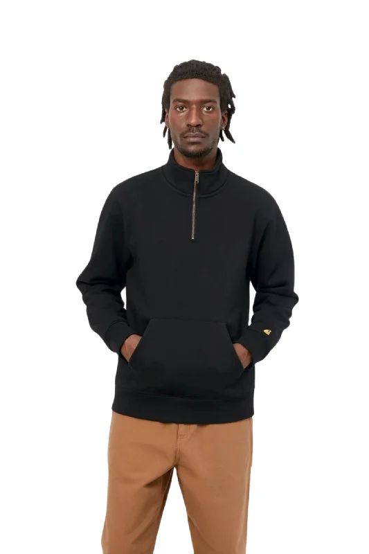 Chase Neck Zip Sweatshirt in Black