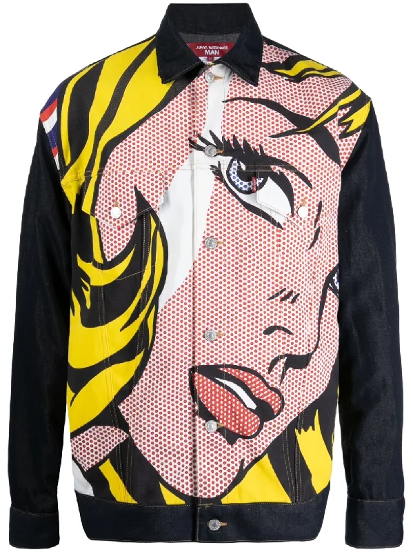 Pop-Art Button-Up Jacket