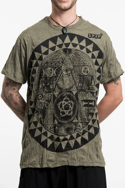 Mens Pyramid Eye T-Shirt in Green