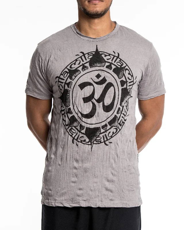 Mens Infinitee Om T-Shirt in Gray