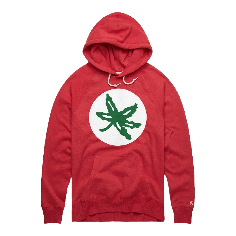 Ohio State Buckeyes Buckeye Leaf Scarlet Sweatshirt