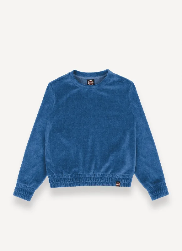 COLMAR BLUE VELOUR SWEATSHIRT [FINAL SALE]