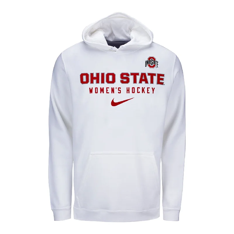 Ohio State Buckeyes Nike Women's Hockey White Sweatshirt