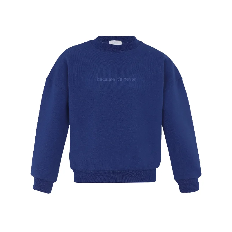 HEVEN CHILD ROYAL BLUE WORDED SWEATSHIRT [FINAL SALE]