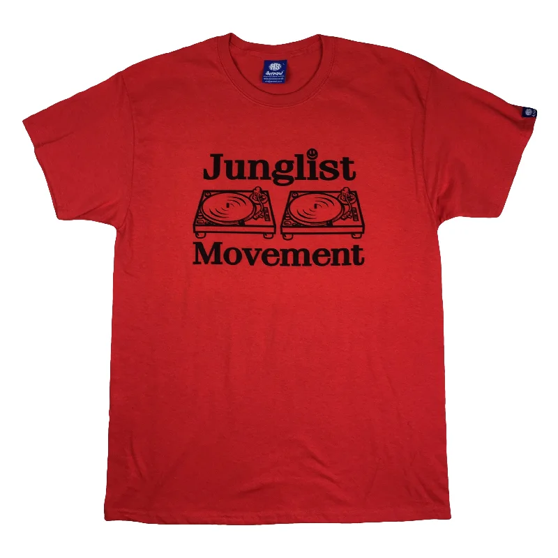 Junglist Movement T-Shirt Red (Black)