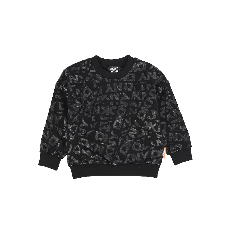 DKNY BLACK LOGO PRINTED SWEATSHIRT [FINAL SALE]