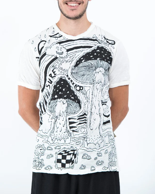 Mens Magic Mushroom T-Shirt in White