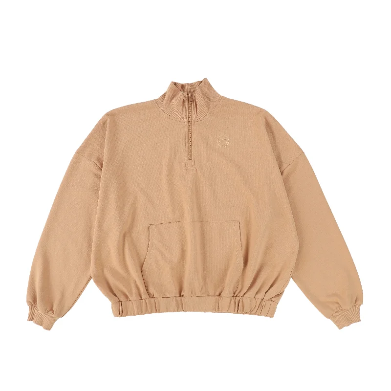 RYLEE + CRU PEACH HALF ZIP SWEATSHIRT [Final Sale]