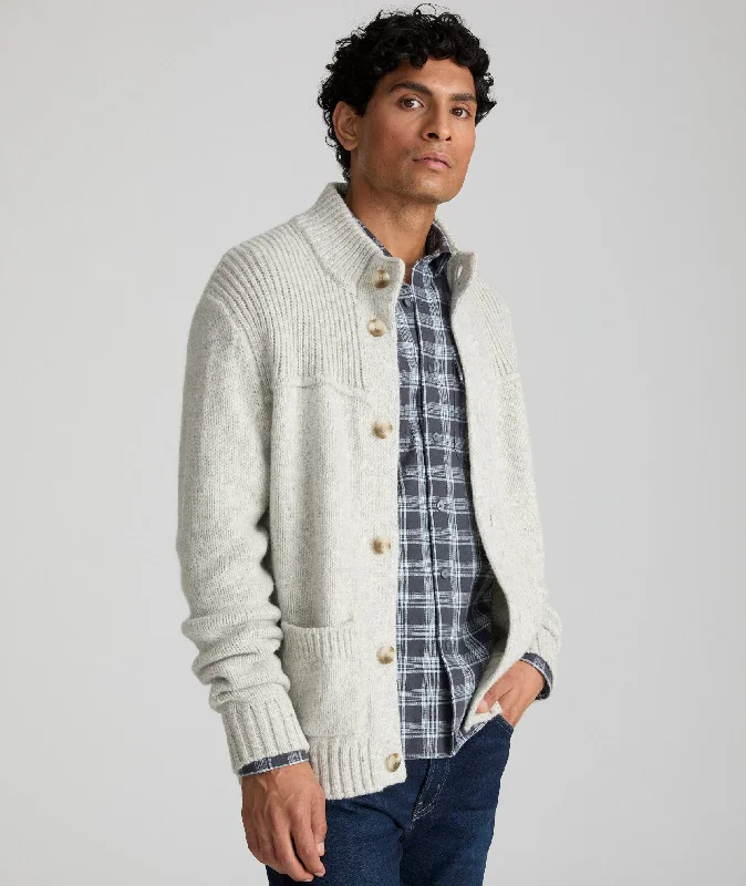 Wool-Blend Heavyweight Cardigan