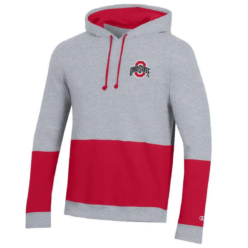 Ohio State Buckeyes Super Fan Big Stripe Scarlet Hood