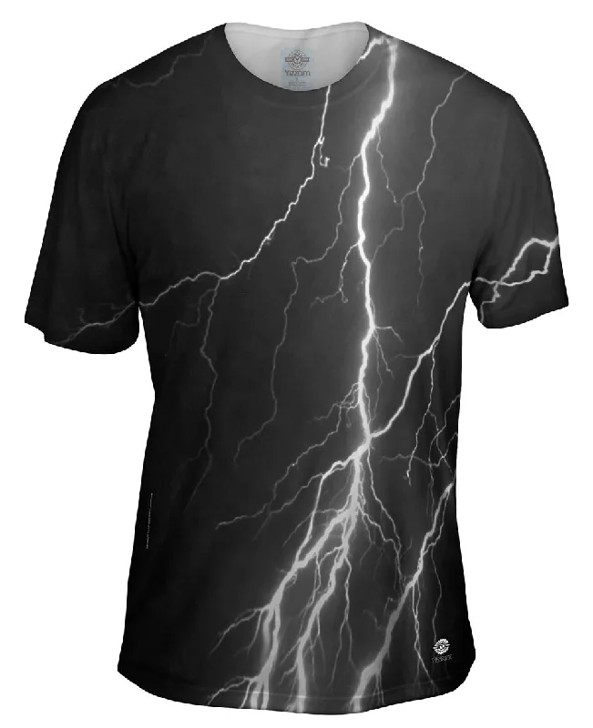 Lightning Storm Black White