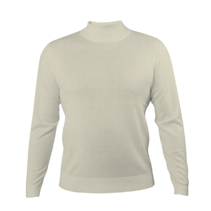 Prestige SW-496 Mock Neck Long Sleeve Sweater - Oatmeal