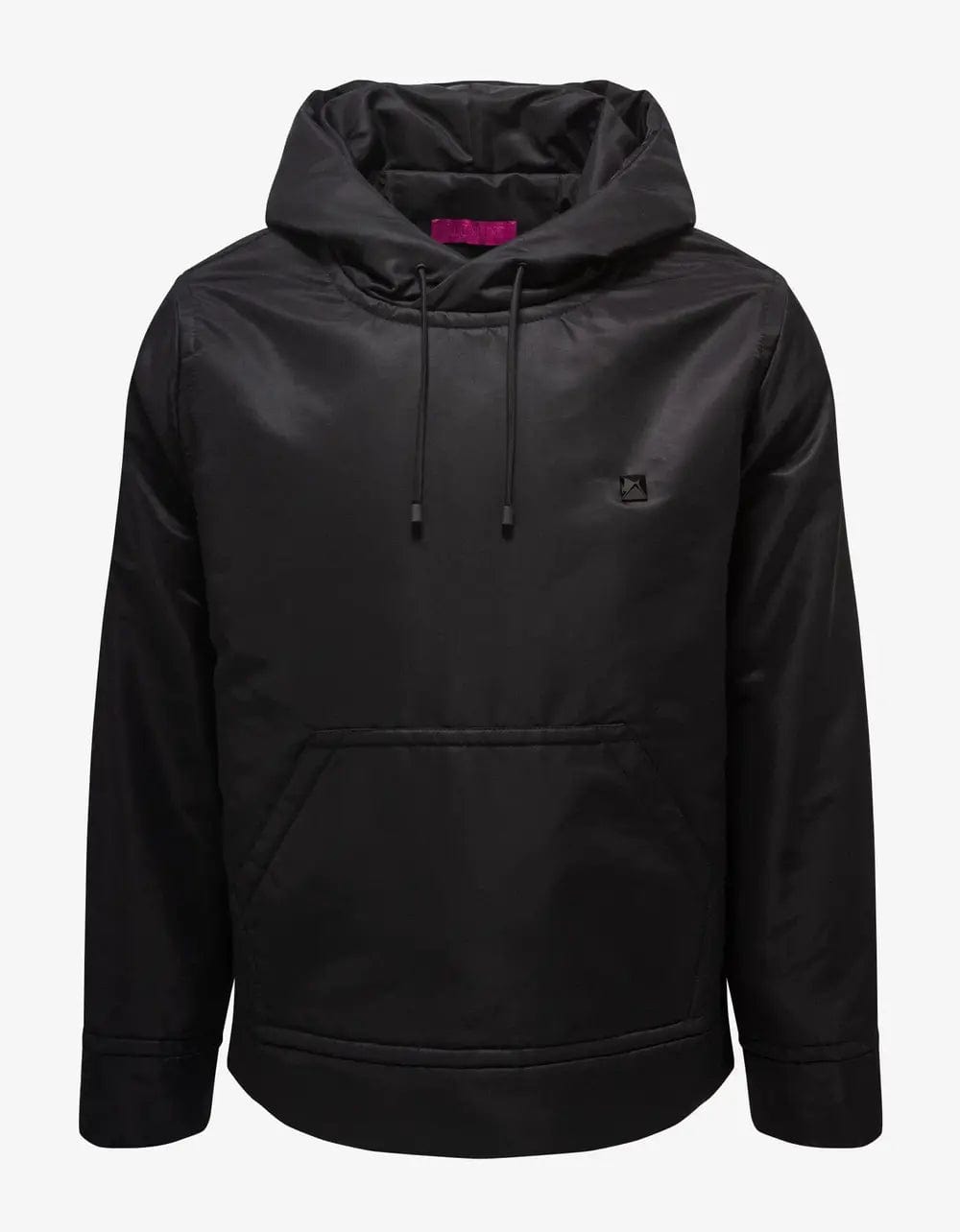 Valentino Garavani Black Stud Detail Nylon Hoodie