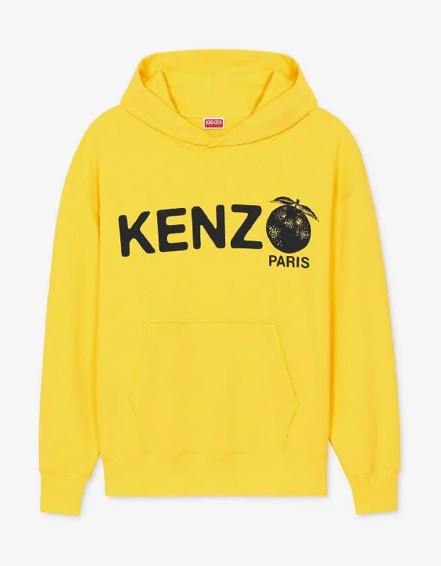 Kenzo Yellow 'Kenzo Orange' Oversized Hoodie