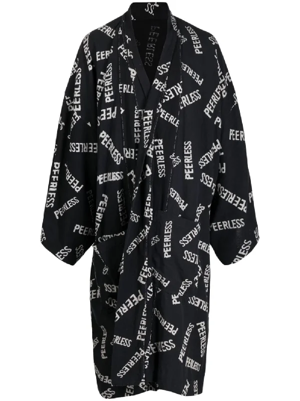 Slogan-Print Wide-Sleeve Jacket