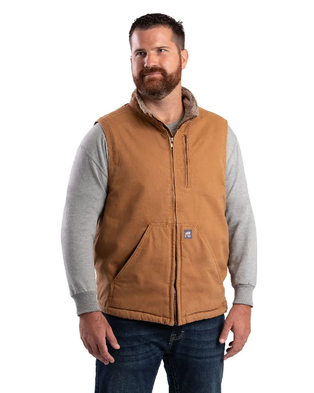 Heartland Sherpa-Lined Washed Duck Vest